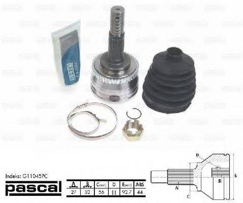 Шарнирный комплект (ШРУС с пыльником) PASCAL G11045PC