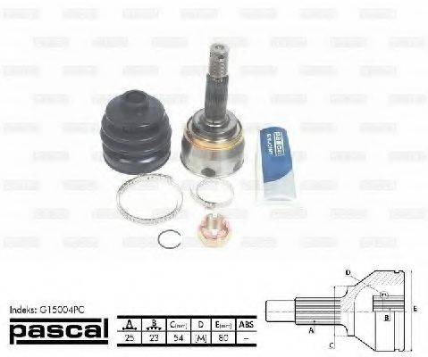 Шарнирный комплект (ШРУС с пыльником) PASCAL G15004PC