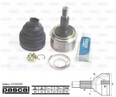 Шарнирный комплект (ШРУС с пыльником) PASCAL G15060PC