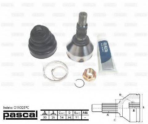 Шарнирный комплект (ШРУС с пыльником) PASCAL G1X028PC