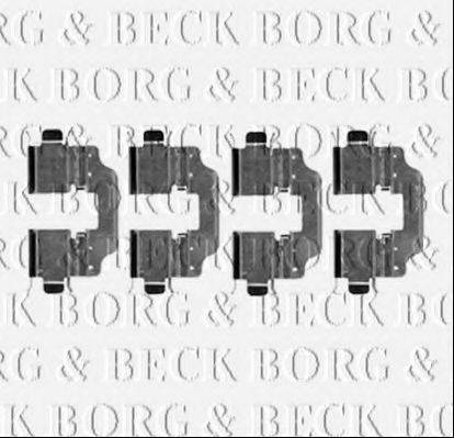 Комплектующие, колодки дискового тормоза BORG & BECK BBK1258