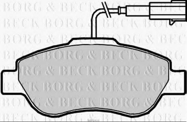 Колодки тормозные BORG & BECK BBP2416