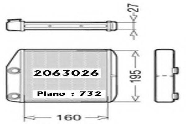 ORDONEZ 2063026 Радиатор отопителя