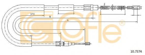 Трос, стояночная тормозная система COFLE 10.7374