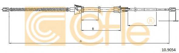 Трос, стояночная тормозная система COFLE 10.9054