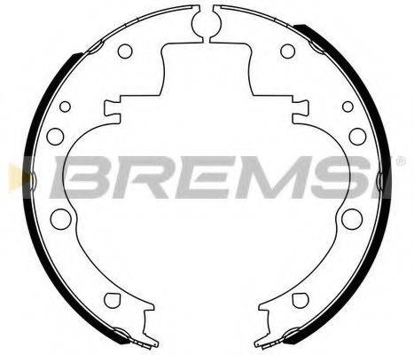 Колодки (барабанный тормоз) BREMSI GF0166