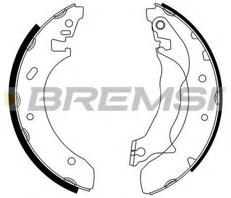 Колодки (барабанный тормоз) BREMSI GF0228