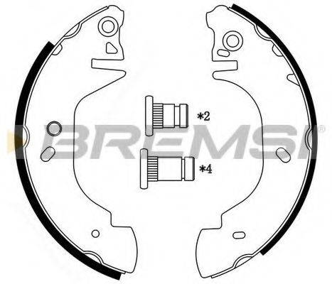 Колодки (барабанный тормоз) BREMSI GF0232