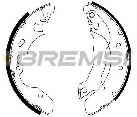 Колодки (барабанный тормоз) BREMSI GF0237