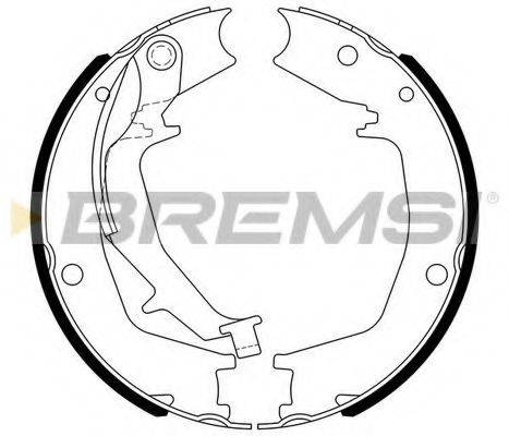 Комплект тормозных колодок, стояночная тормозная система BREMSI GF0727