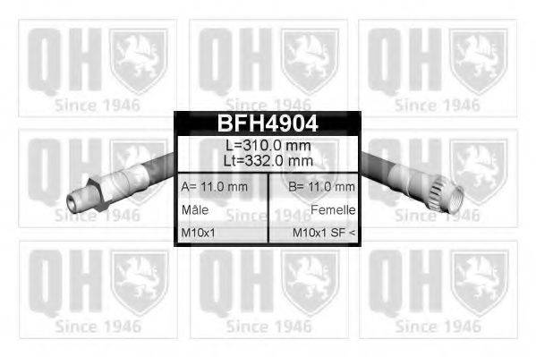 QUINTON HAZELL BFH4904 Шланг тормозной