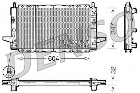 Радиатор (охлаждение двигателя) DENSO DRM10086