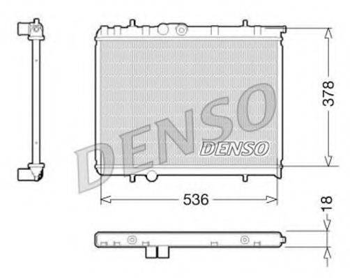 Радиатор (охлаждение двигателя) DENSO DRM21034