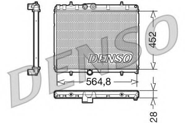 Радиатор (охлаждение двигателя) DENSO DRM21057