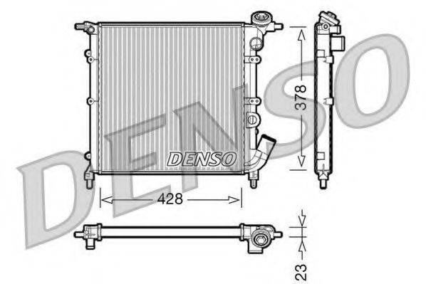 Радиатор (охлаждение двигателя) DENSO DRM23012