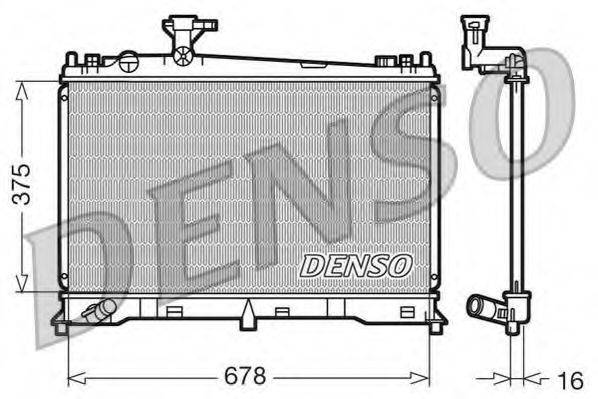 Радиатор (охлаждение двигателя) DENSO DRM44010