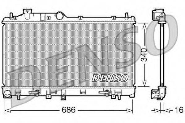 Радиатор (охлаждение двигателя) DENSO DRM36008