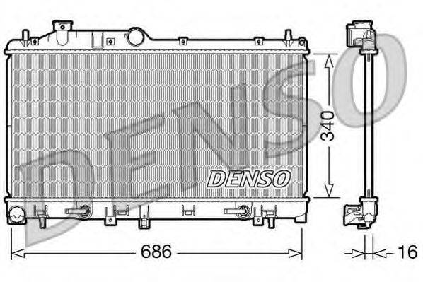 Радиатор (охлаждение двигателя) DENSO DRM36009
