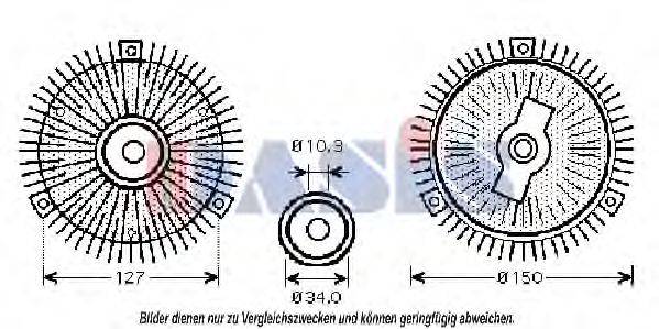 Сцепление вентилятора радиатора AKS DASIS 128290N