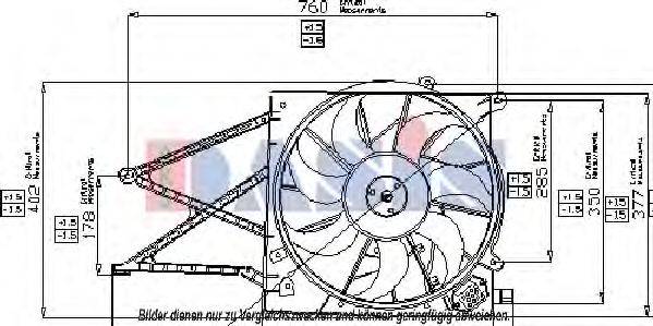 AKS DASIS 158025N Вентилятор (охлаждение двигателя)