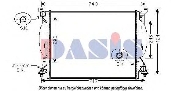 AKS DASIS 480042N Радиатор (охлаждение двигателя)