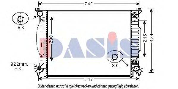 Радиатор (охлаждение двигателя) AKS DASIS 480043N