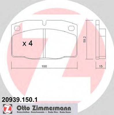 Колодки тормозные ZIMMERMANN 20939.150.1