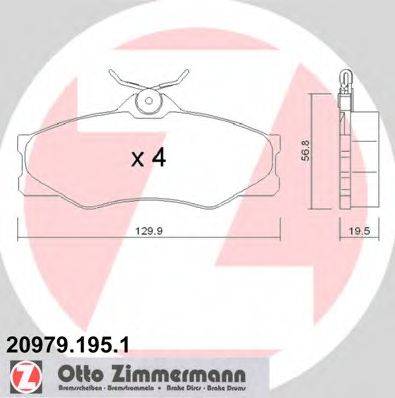 Колодки тормозные ZIMMERMANN 20979.195.1