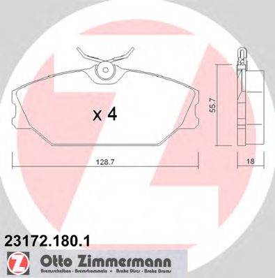 Колодки тормозные ZIMMERMANN 23172.180.1