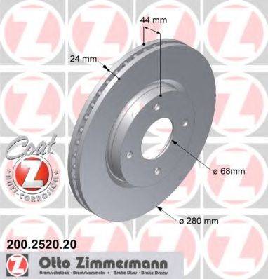 Диск тормозной ZIMMERMANN 200252020