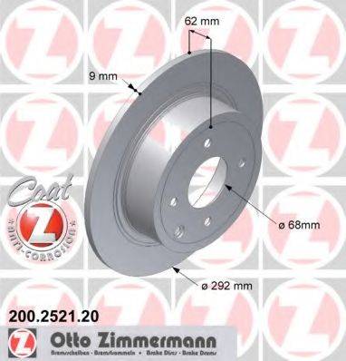 Диск тормозной ZIMMERMANN 200252120