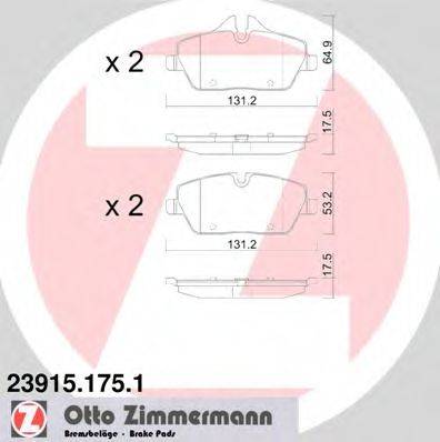 Колодки тормозные ZIMMERMANN 23915.175.1