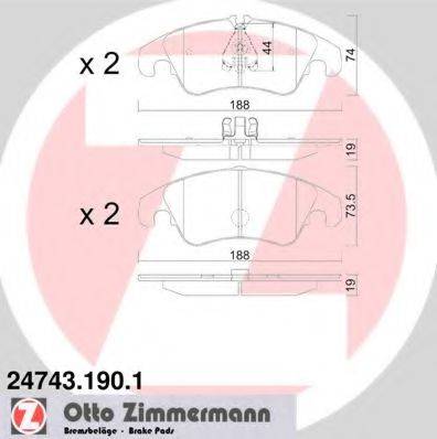 Колодки тормозные ZIMMERMANN 247431901