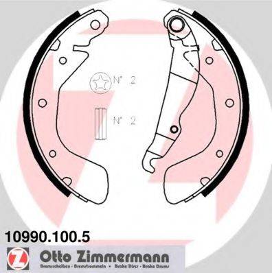 Колодки (барабанный тормоз) ZIMMERMANN 10990.100.5