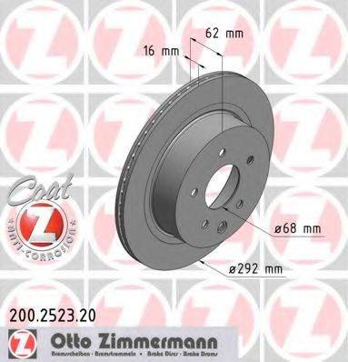 Диск тормозной ZIMMERMANN 200252320