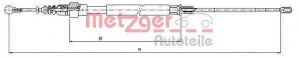Трос, стояночная тормозная система METZGER 107509