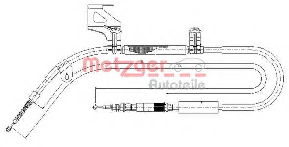 METZGER 107586 Трос, стояночная тормозная система