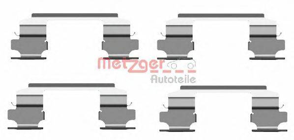 Комплектующие, колодки дискового тормоза METZGER 1091686