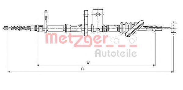 METZGER 175020 Трос, стояночная тормозная система